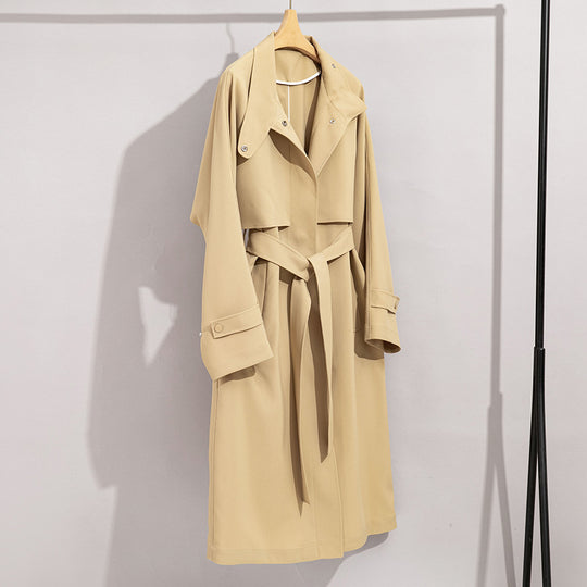 Damen Trenchcoat mit Bindegürtel und abnehmbarem Cape-Detail Shop Nory