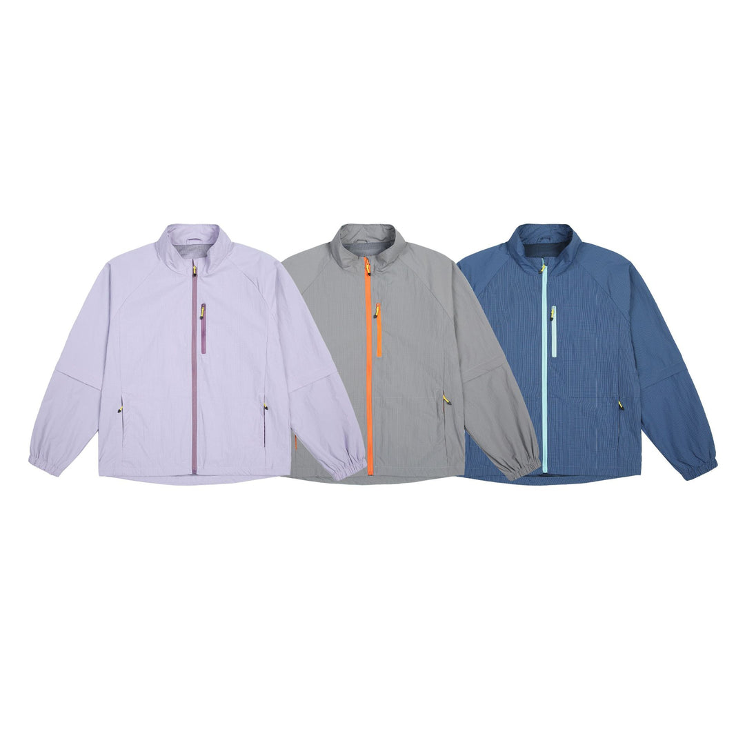 Herren leichte Ripstop-Überzugsjacke mit Stehkragen, Brusttasche und elastischen Bündchen Shop Nory