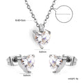 Damen Schmuckset mit filigraner Herz-Halskette und passenden Ohrsteckern Shop Nory