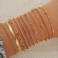 Damen Armreif-Set mit filigranen Ketten und eleganten Designs Shop Nory