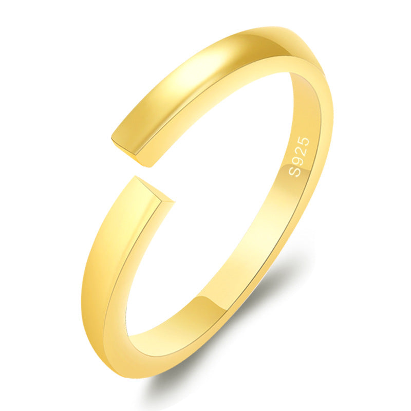 Damen Offener Ring aus hochwertigem Silber mit modernem, minimalistischen Design Shop Nory