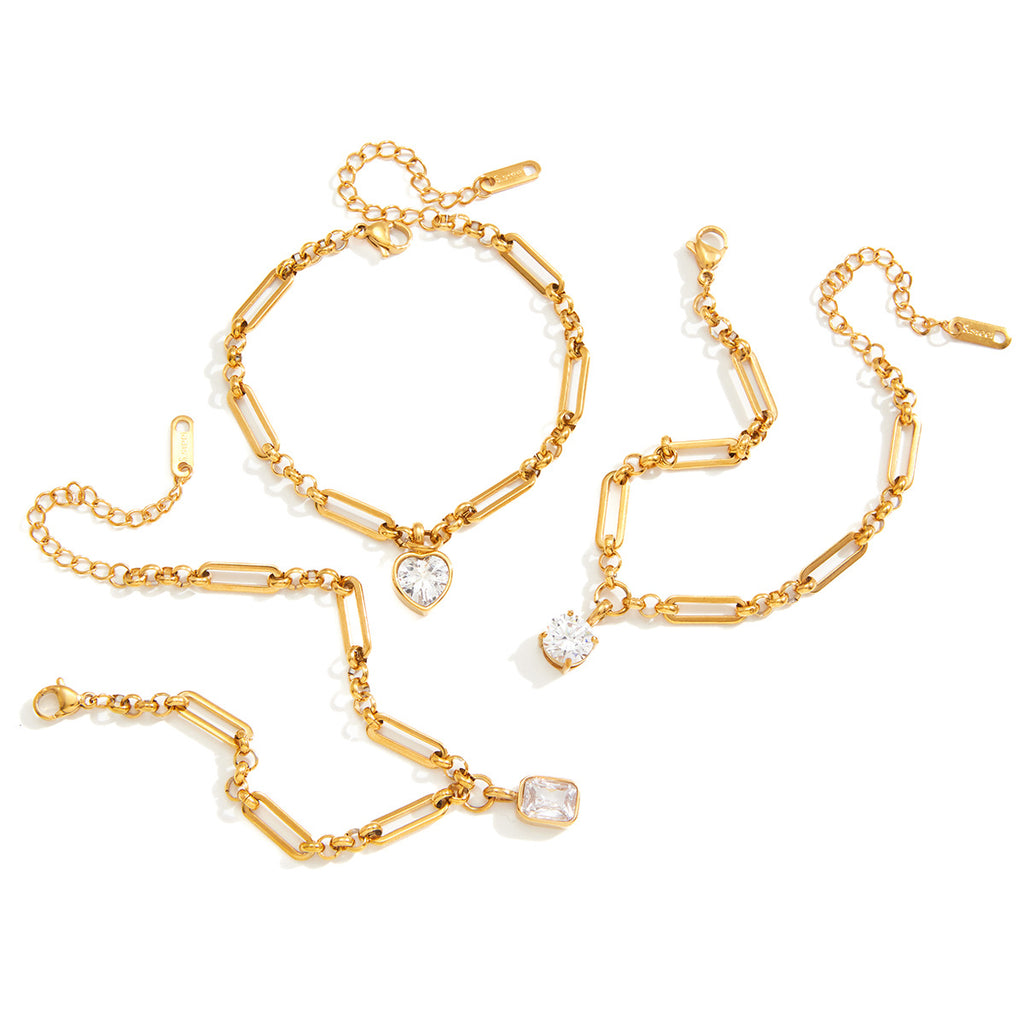 Damen Armband mit elegantem Anhänger aus hypoallergenem Edelstahl Shop Nory