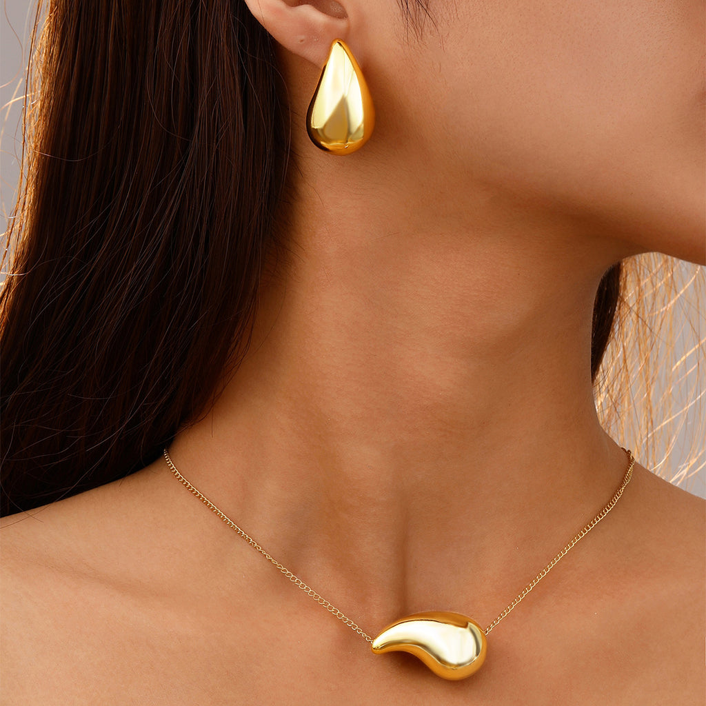 Damen Schmuckset mit elegantem Tropfenanhänger und Ohrsteckern Shop Nory