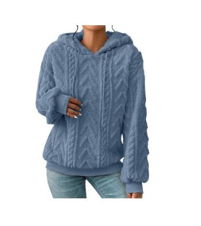 Damen Flauschiger Kapuzenpullover im Zopfmuster mit Oversize-Schnitt Shop Nory