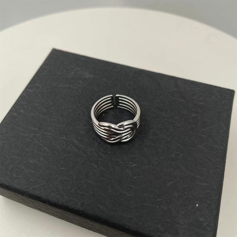 Damen modischer Ring mit stilvollem Ketten-Design Shop Nory
