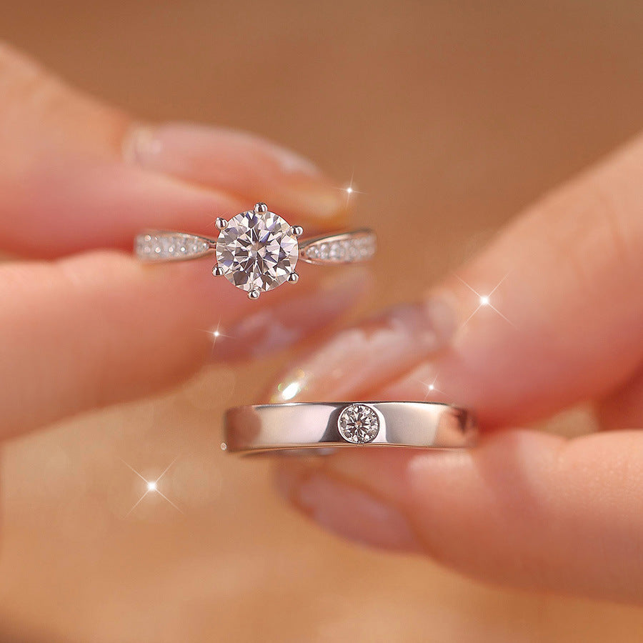 Damen klassischer Ehering mit funkelndem Zirkonia Shop Nory