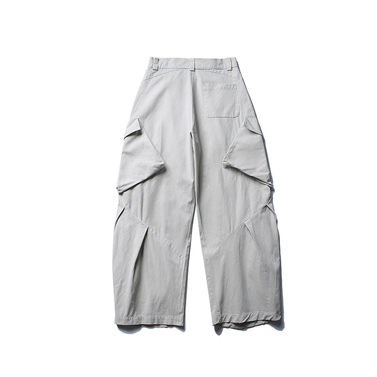 Herren weite Cargo-Hose mit asymmetrischen Klappentaschen und verkürztem Bein Shop Nory
