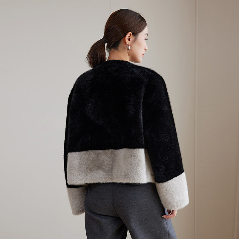 Damen Flauschige Kurzjacke Shop Nory
