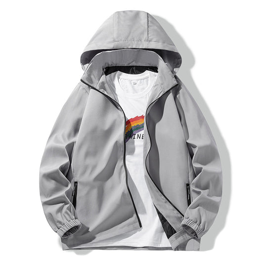 Unisex Minimalistische Softshell-Hoodie mit wasserabweisender Beschichtung, Kapuze & verdeckten Reißverschlusstaschen Shop Nory