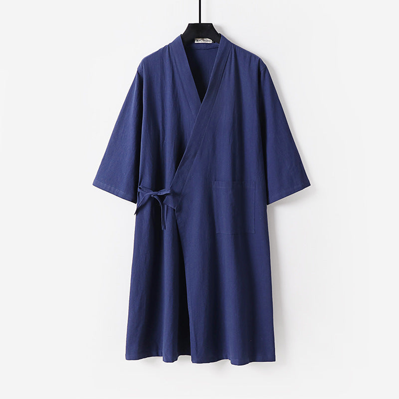 Damen Kimono-Wickelkleid mit Bindegürtel und aufgesetzten Taschen Shop Nory