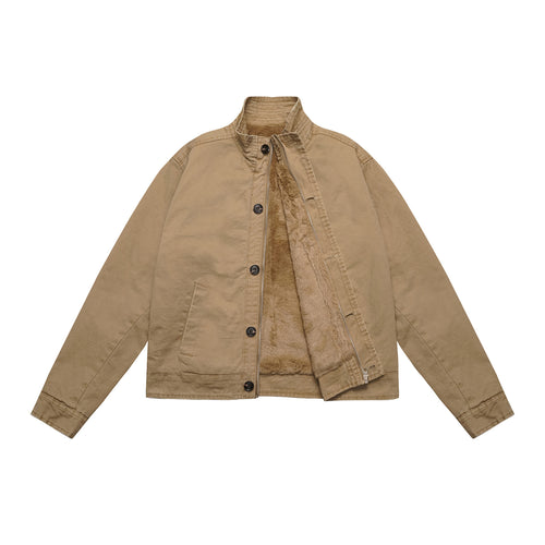 Herren Kurzjacke im Field-Blouson‑Stil mit weichem Teddyfutter und Stehkragen Shop Nory