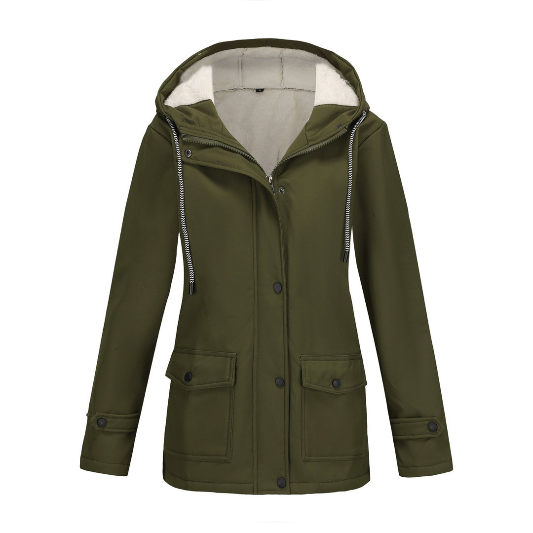 Damen Modische Outdoor-Jacke mit Fleece-Futter