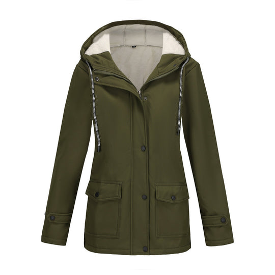 Damen Modische Outdoor-Jacke mit Fleece-Futter
