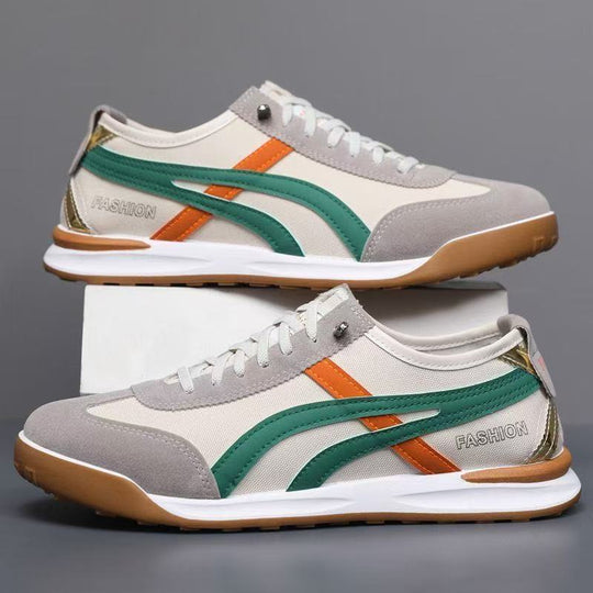 Herren Retro-leichte Low-Top Sneaker mit Canvas-Obermaterial und Wildleder-Overlays Shop Nory
