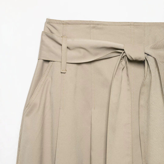 Damen Taillierter Midirock mit Bindegürtel und Teilungsnähten Shop Nory