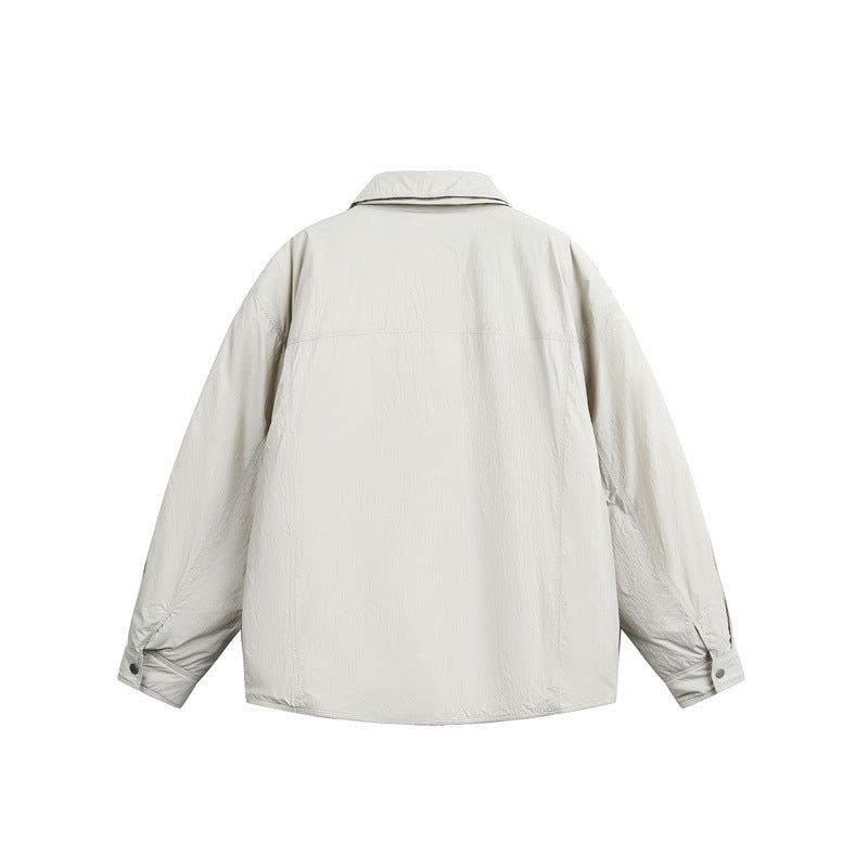 Herren Wattierte Hemdjacke mit Kontrast-Karotasche Shop Nory