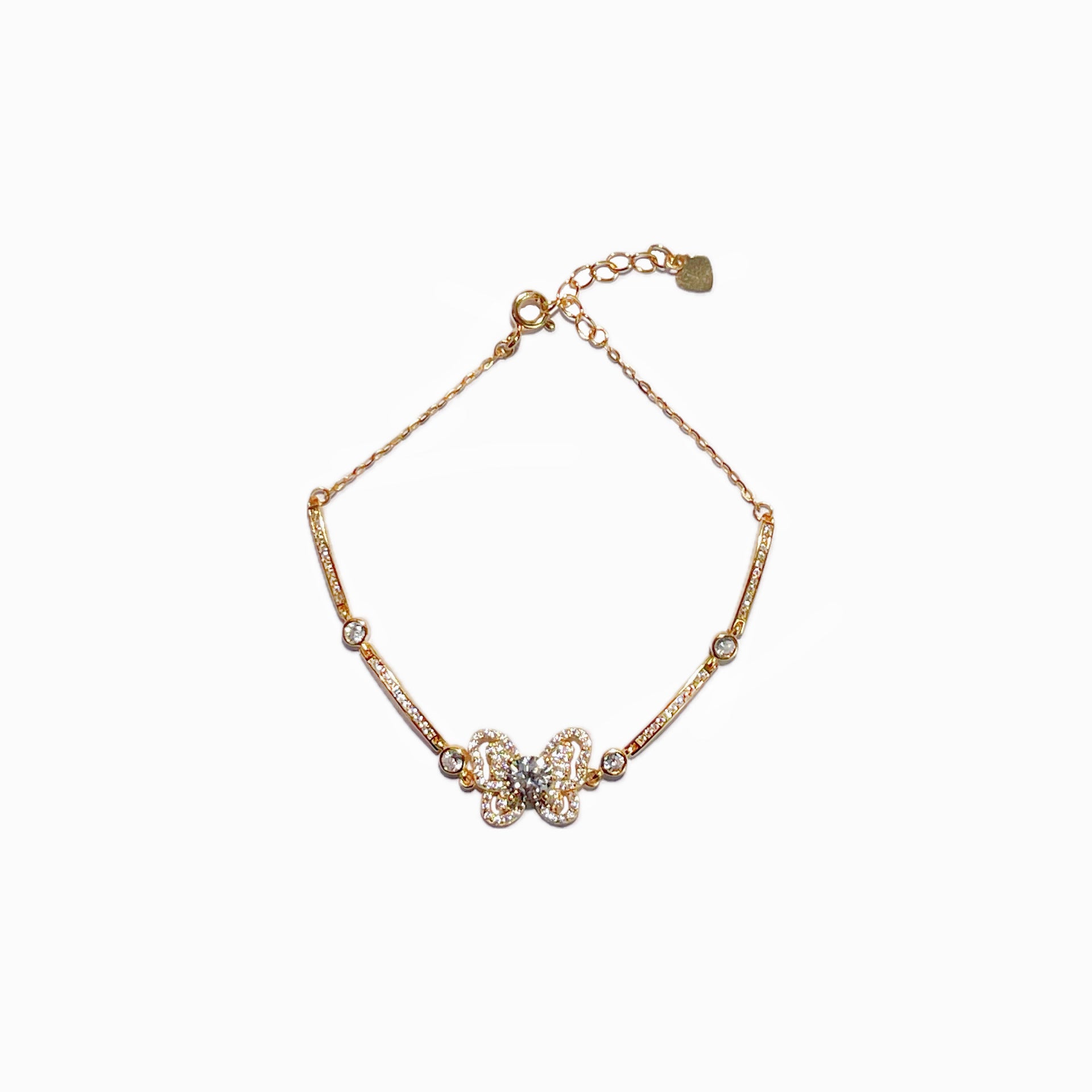 Damen filigranes Armband mit kunstvollem Schmetterlingsanhänger Shop Nory