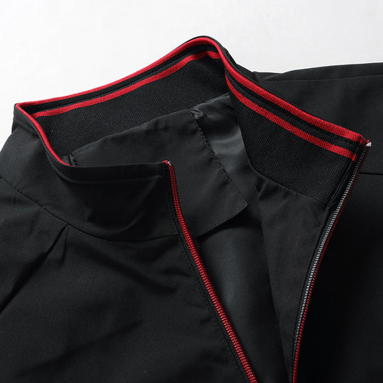 Herren leichter Softshell-Bomber mit Stehkragen und Kontrastpaspeln Shop Nory