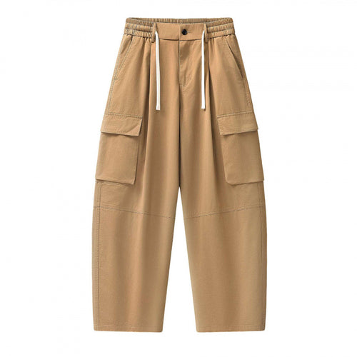 Unisex Baggy‑Cargo‑Hose mit elastischem Bund, Tunnelzug und großen Pattentaschen Shop Nory
