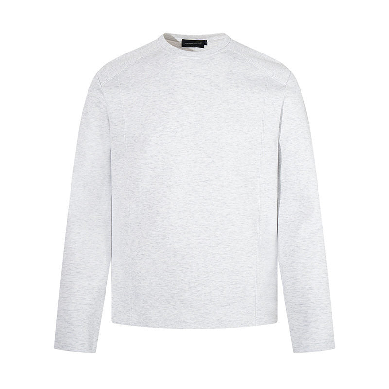 Herren Langarmshirt mit Rundhalsausschnitt aus meliertem Baumwollmix Shop Nory