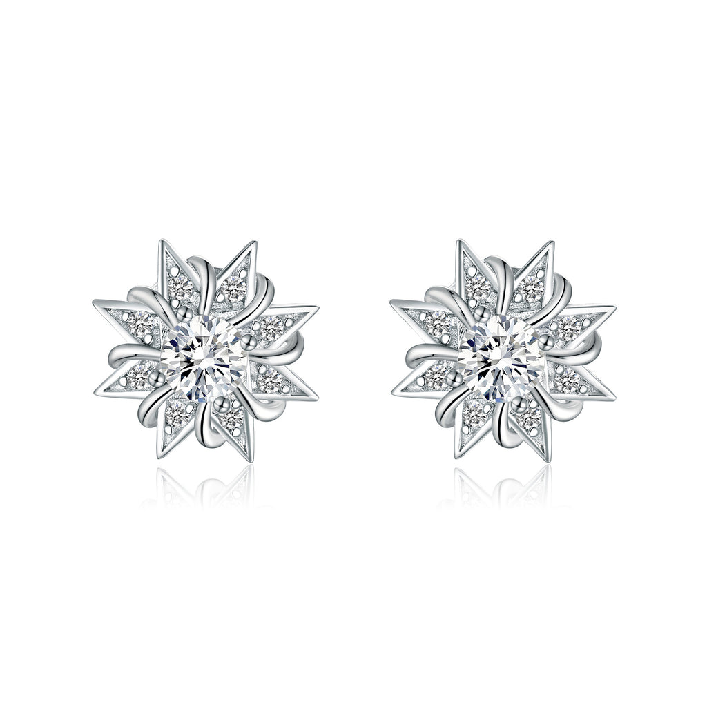 Damenohrringe im floralen Sternen-Design mit funkelnden Zirkonia Shop Nory