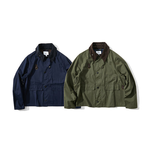 Herren Kurz geschnittene Utility-Fieldjacke mit Cordkragen und D-Ring-Details Shop Nory