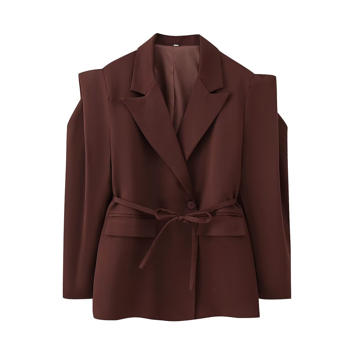 Damen eleganter Oversized-Blazer mit Gürteldetail