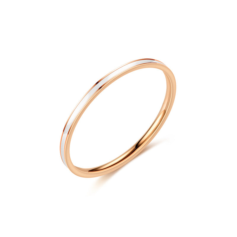 Damen Ring aus hochwertigem Edelstahl mit elegantem, zweifarbigem Design Shop Nory