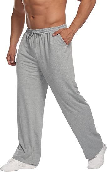 Herren nan locker fallende Loungehose aus softem Jersey mit Kordelzug, elastischem Bund und geradem Bein Shop Nory