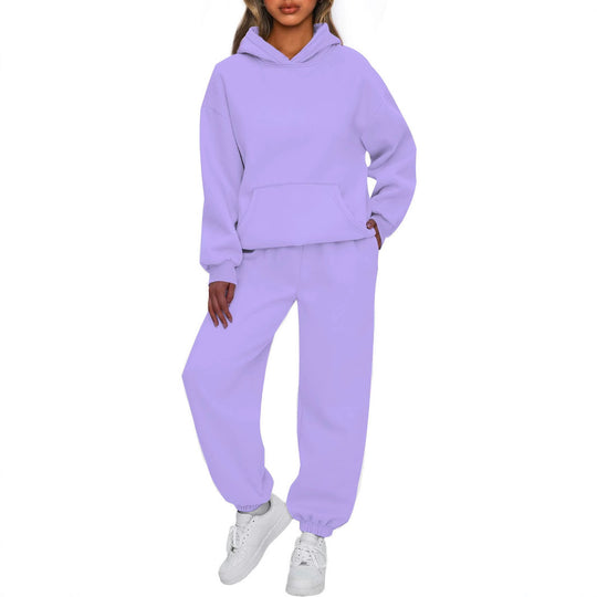 Damen nan Oversized Hoodie- und Jogginghose-Set aus weicher Baumwollmischung Shop Nory