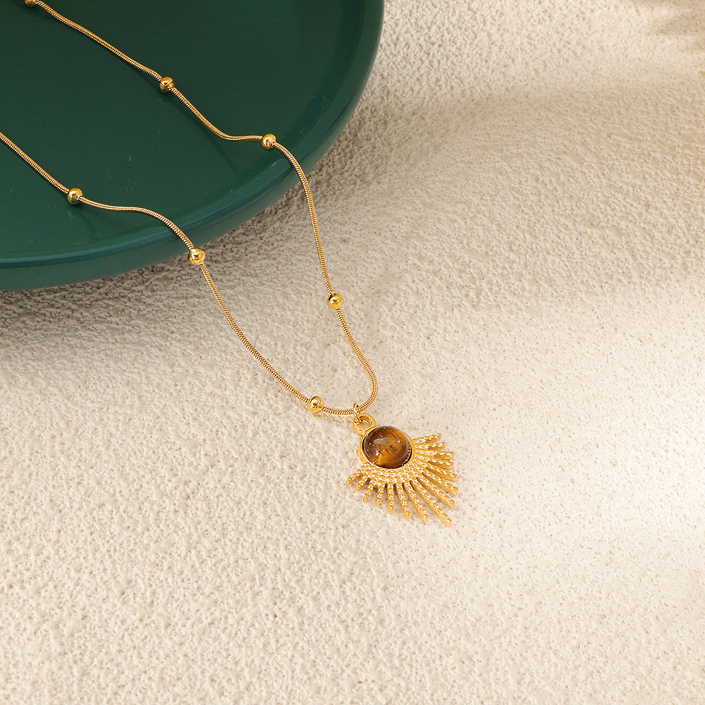 Damen elegante Halskette mit Tigerauge Shop Nory