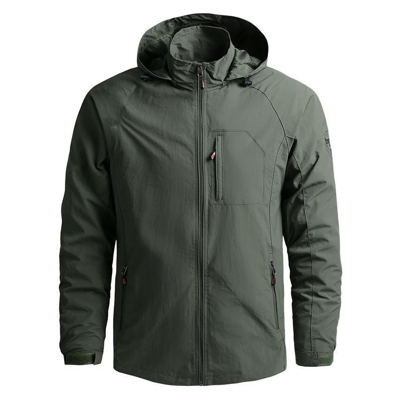 Herren Tactical-Urban Übergangsjacke mit Kapuze, Mesh-Innenfutter und verdeckten Reißverschlusstaschen Shop Nory