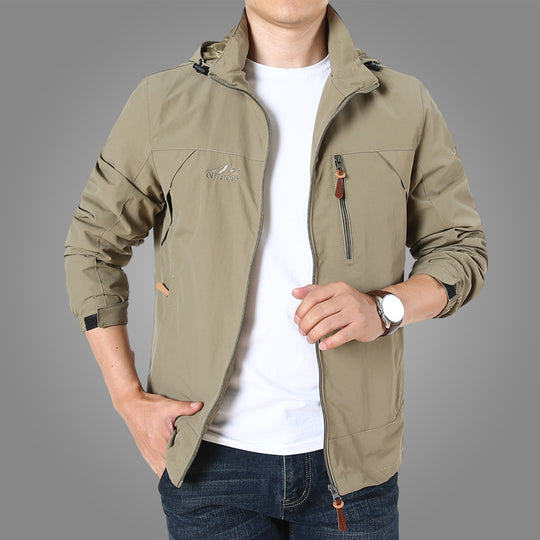 Herren leichte atmungsaktive Softshell-Trekkingjacke mit Kapuze und Mesh-Futter Shop Nory