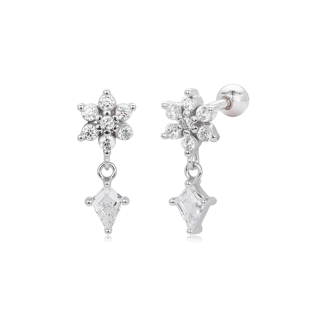 Damen Ohrhänger mit funkelnden Zirkon-Anhängern aus 925 Sterling Silber Shop Nory