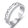 Damen Offener Ring mit elegantem Zirkonia-Besatz Shop Nory