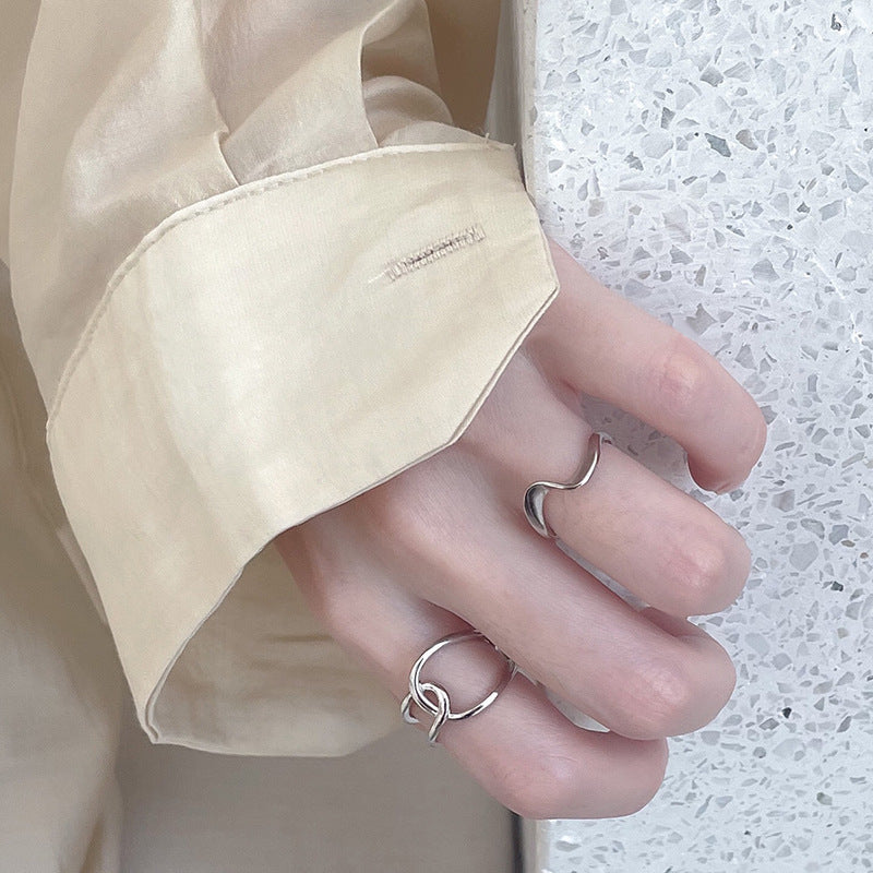 Damen Offener Ring mit elegantem, geschwungenem Design Shop Nory
