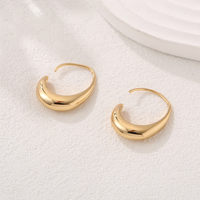 Damen Creolen im modernen Halbmonddesign Shop Nory