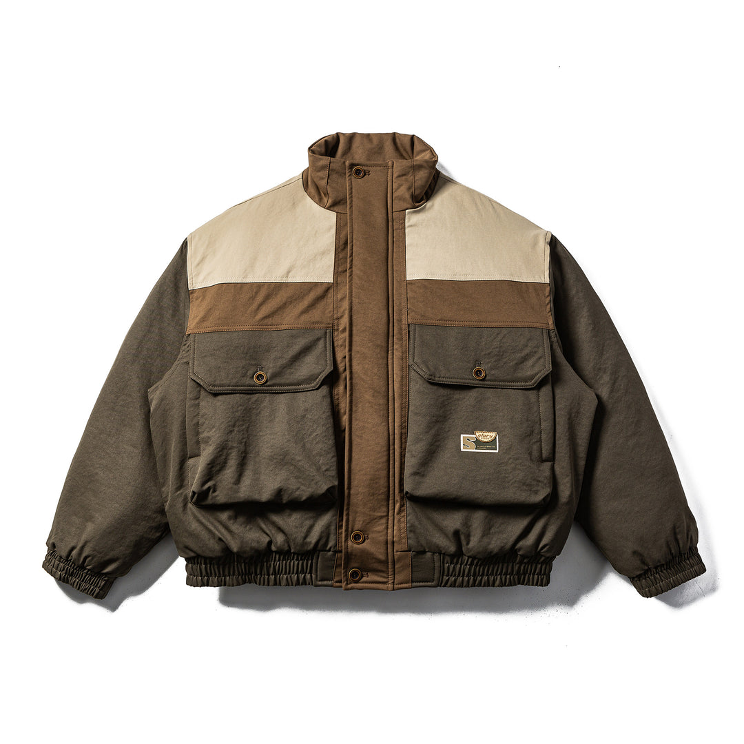Herren Kurz geschnittener Utility-Fieldblouson mit hohem Stehkragen und großen Klappentaschen Shop Nory