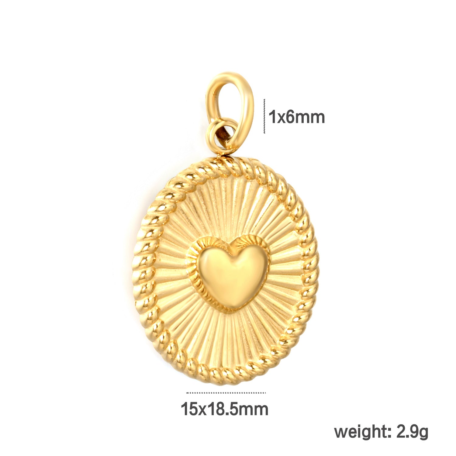 Damen hochwertiger Muschelanhänger aus goldplattiertem Edelstahl Shop Nory