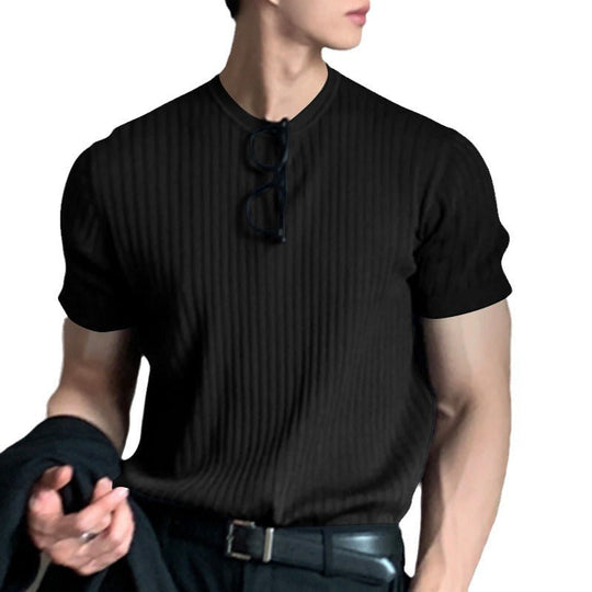 Unisex nan geripptes weit geschnittenes T-Shirt aus Baumwollmix