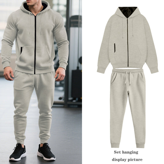 Herren nan zweiteiliges Performance Fleece Jogginganzug-Set mit Kapuzenjacke, verdecktem Reißverschluss und tapered Jogginghose Shop Nory