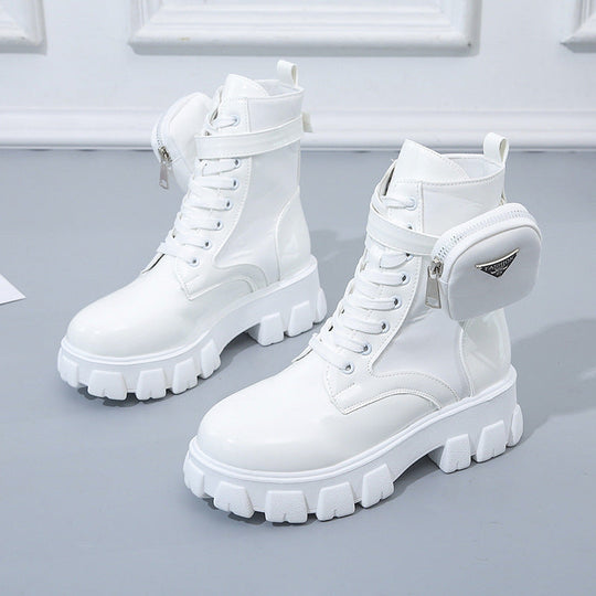 Damen High-Top Stiefel mit robustem Sohlendesign und praktischem Reißverschluss