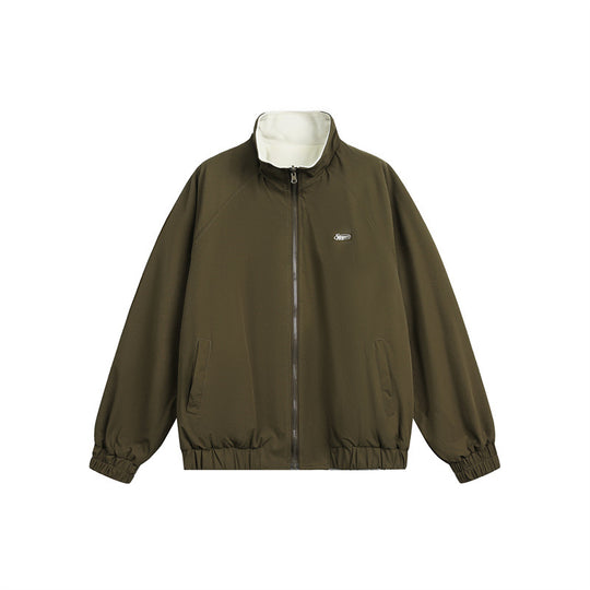 Unisex Leichte Fleece-Outdoorjacke mit Reißverschluss-Brusttasche und elastischem Saum Shop Nory