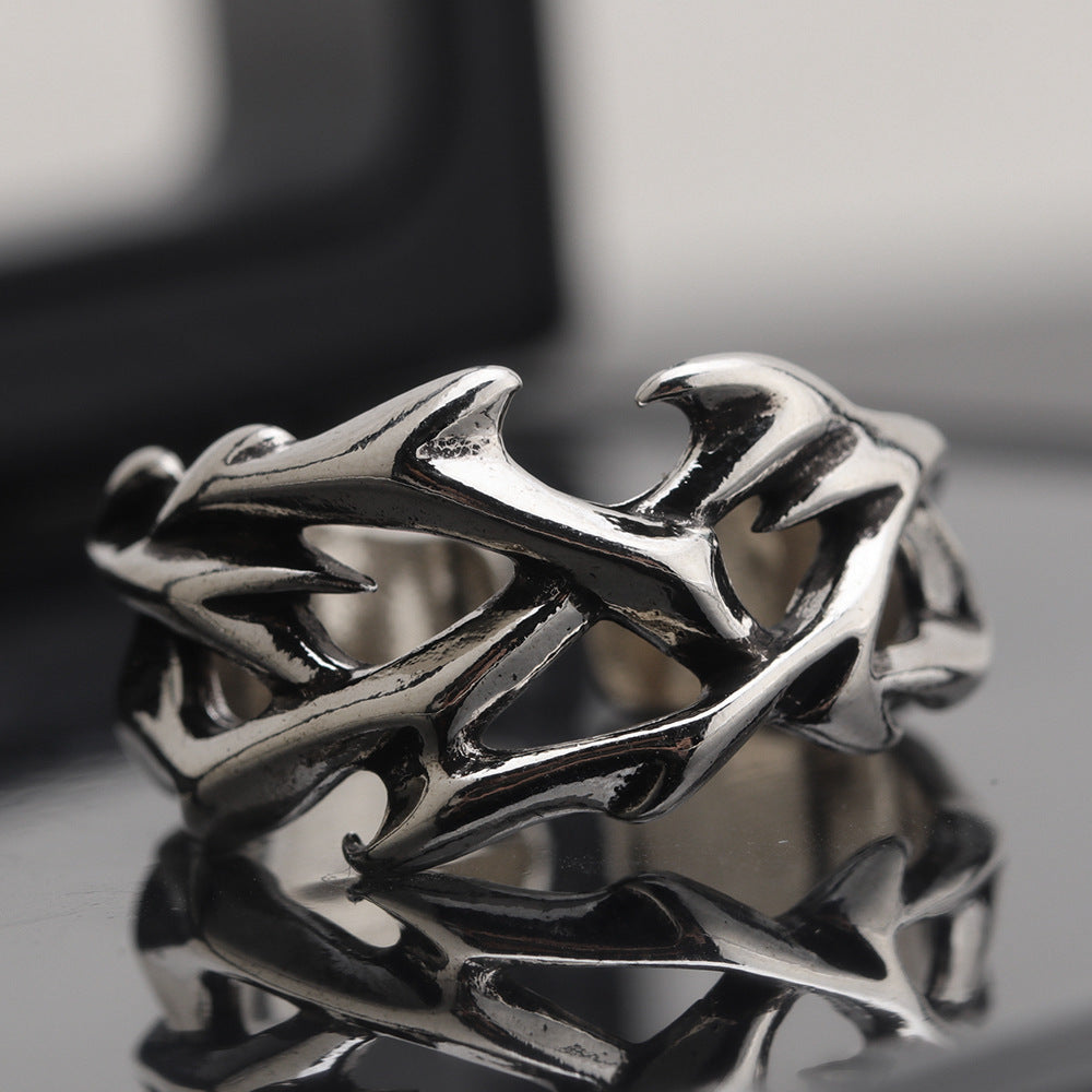Damen kunstvoll gestalteter Ring mit organischen Elementen Shop Nory
