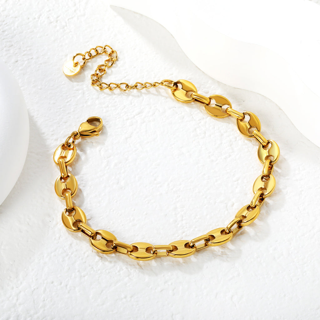 Damen Armband mit Muschel-Motiven aus hochwertigem Edelstahl Shop Nory