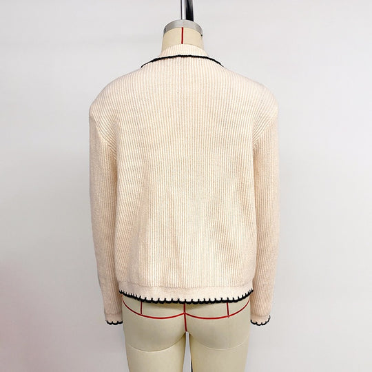 Damen Strickjacke mit kontrastierenden Bändern Shop Nory