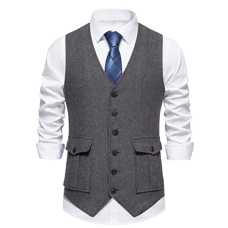 Herren elegante gesteppte Weste