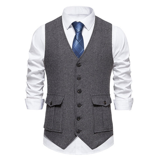 Herren elegante gesteppte Weste
