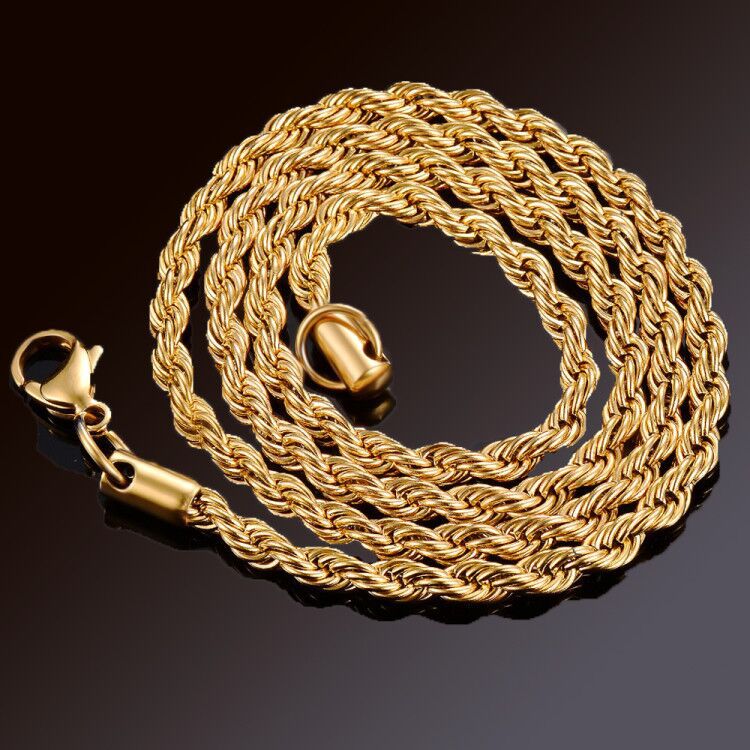 Damen elegante Zopfkette aus hochwertigem Metall Shop Nory