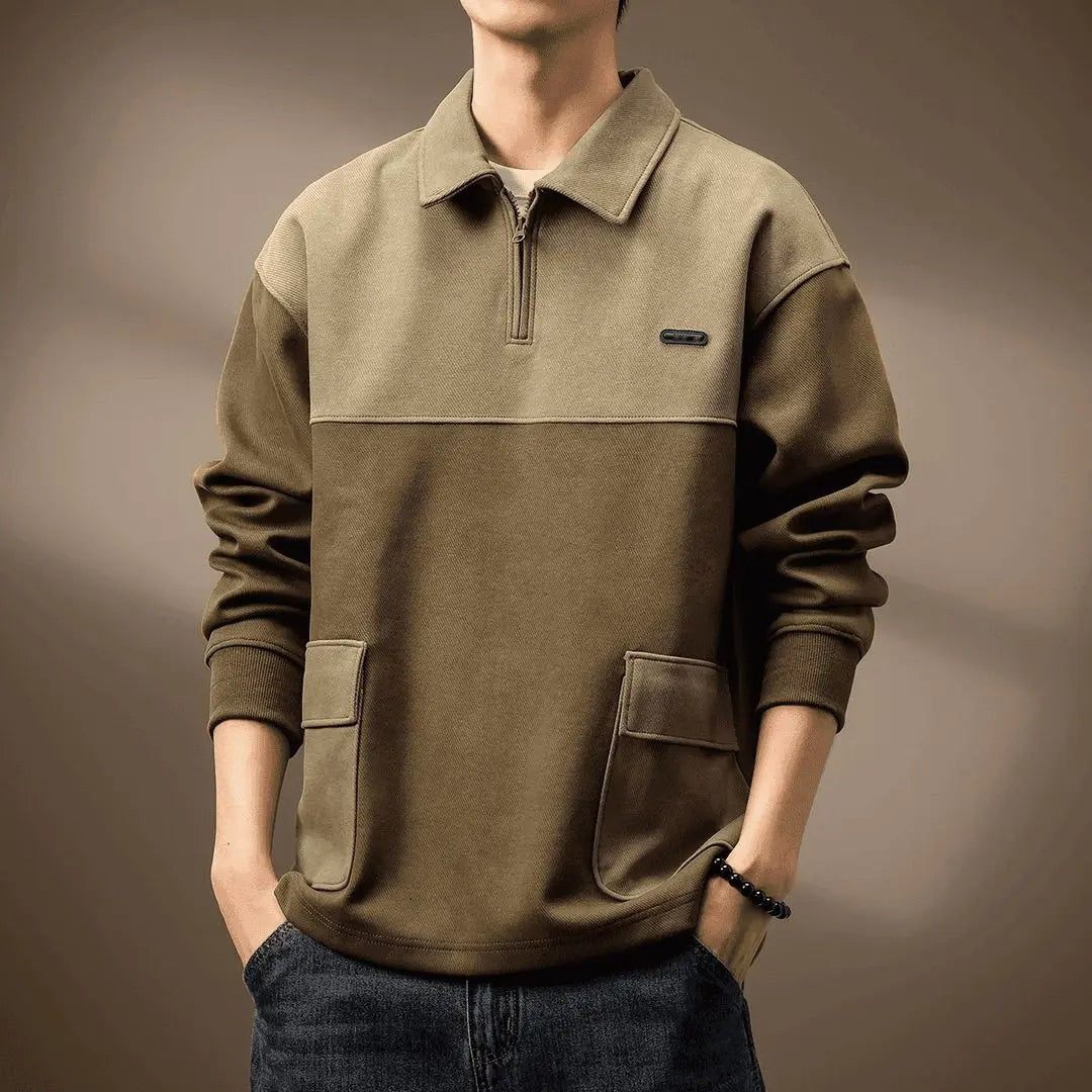 Herren Modischer Sweatshirt mit Reißverschluss